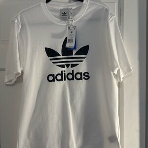 Adidas White T-Shirt with Black Logo